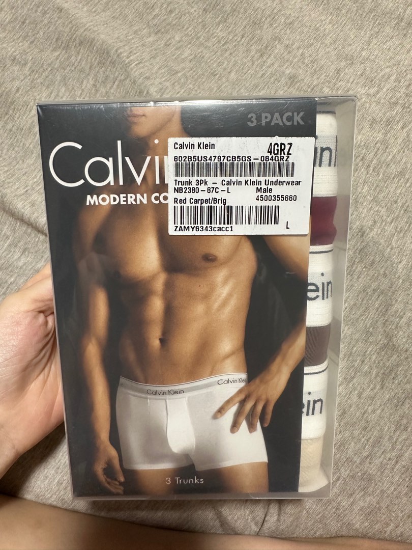 Calvin Klein Underwear L size, Men's Fashion, Bottoms, New Underwear on  Carousell