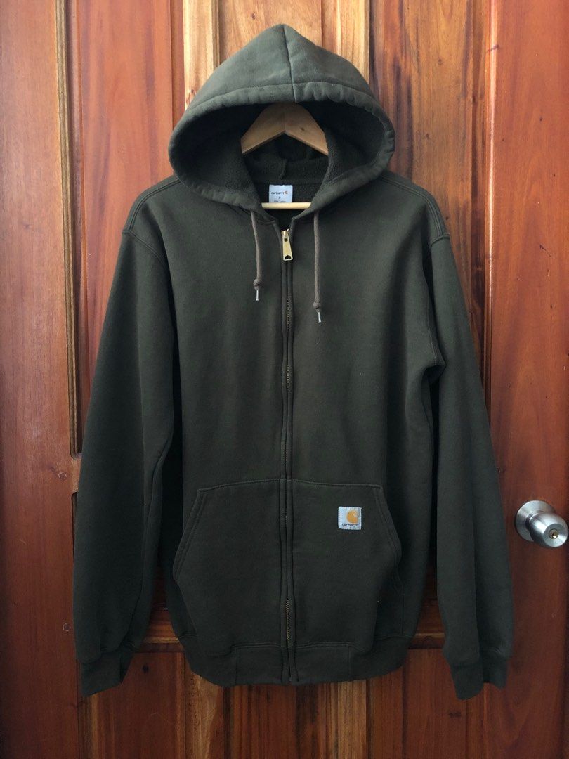 Olive green discount carhartt hoodie