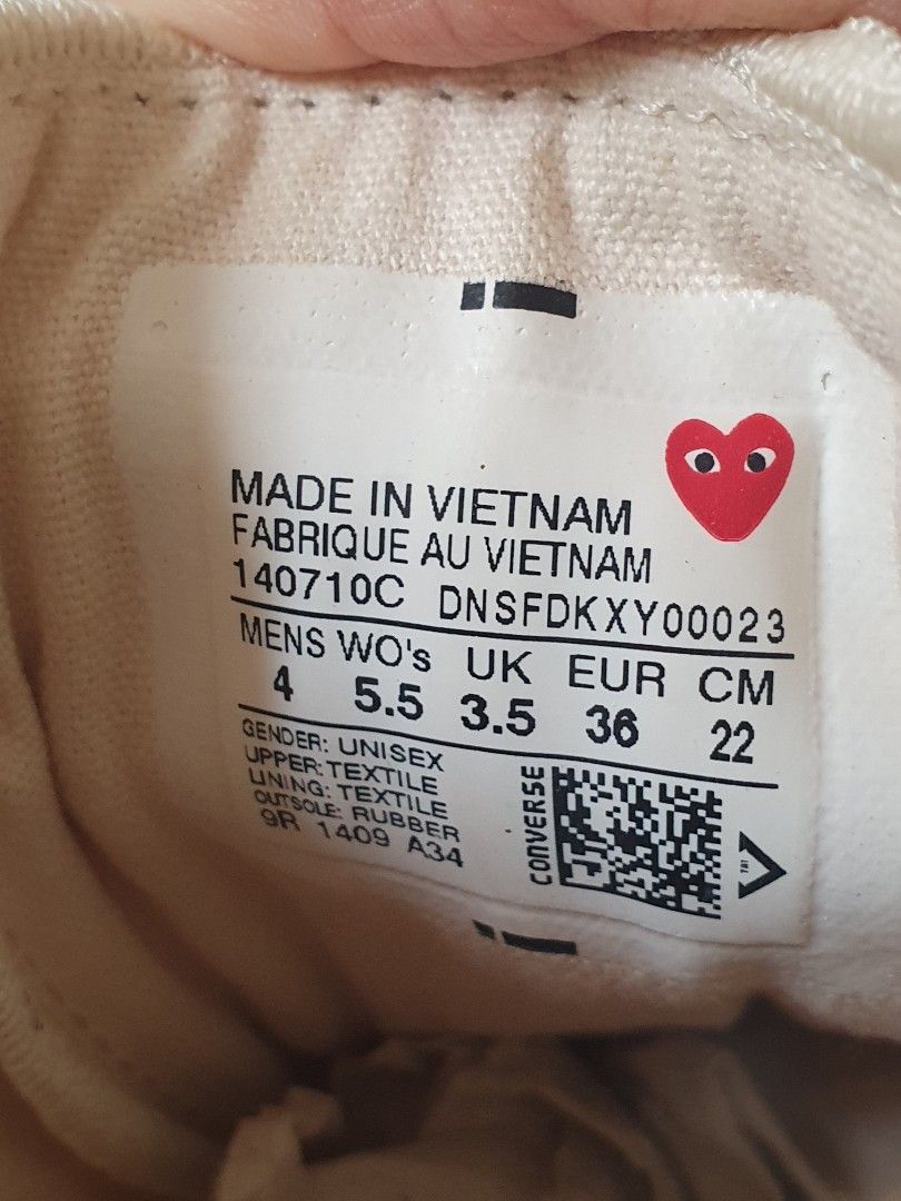 Cdg converse tag top