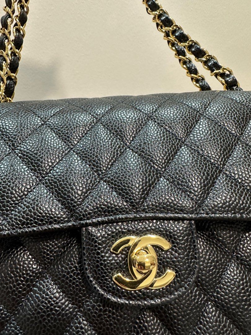 Chanel 2.55 Classic Flap Black Caviar, Luxury, Bags & Wallets on Carousell