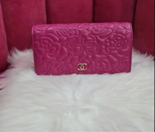 Chanel camellia long wallet