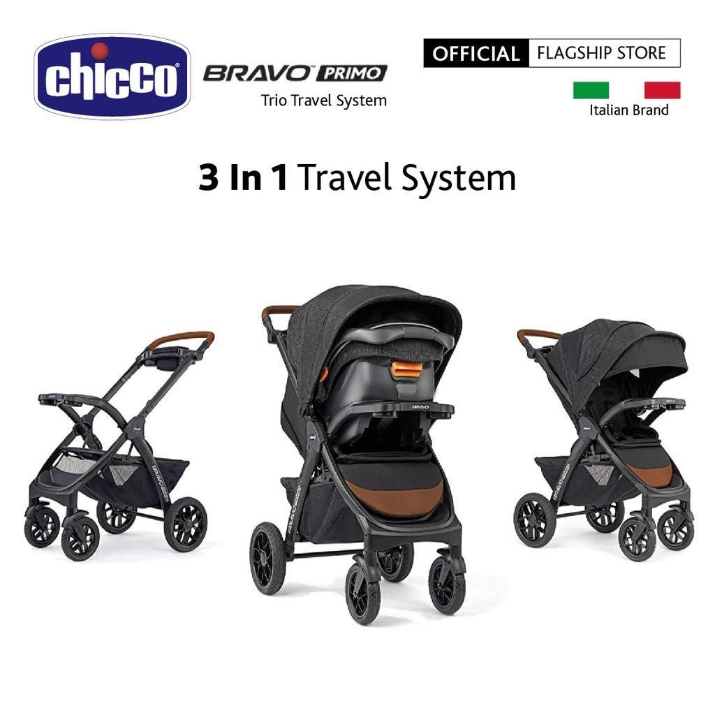 CHICCO Bravo Primo 3 In 1 Quick fold Trio Travel System Babies