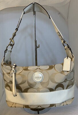White coach purse with colored new arrivals c's