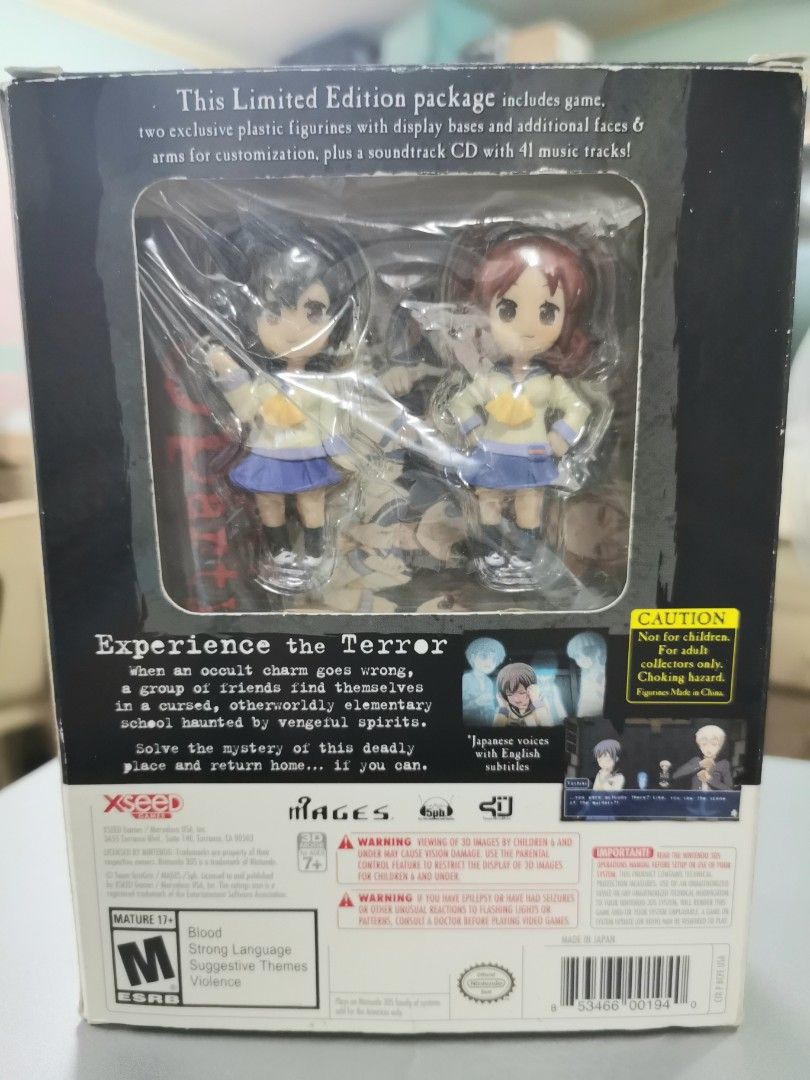 Corpse Party Back to School (Complete) for Nintendo 3DS (Category: Nintendo) located in Mandaluyong City. Submitted by chan.ningtatum (Listing ID 1223658243, Image 3). Description: For Sale! Corpse Party Back to School (CIB) Note: Good Working Condition. Tested Working Shipping via LBC, Grab or Lalamove available Meet ups: Megamall, Shangrila or Greenhills Area or other meet ups pagusapan na lang.