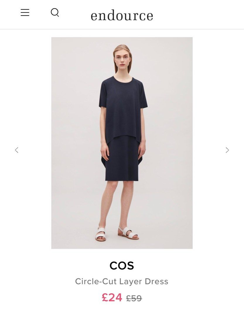 COS Circle Cut Layer Dress Navy Blue Women s Fashion Dresses