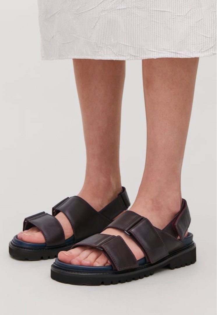Chunky leather sandals cos store