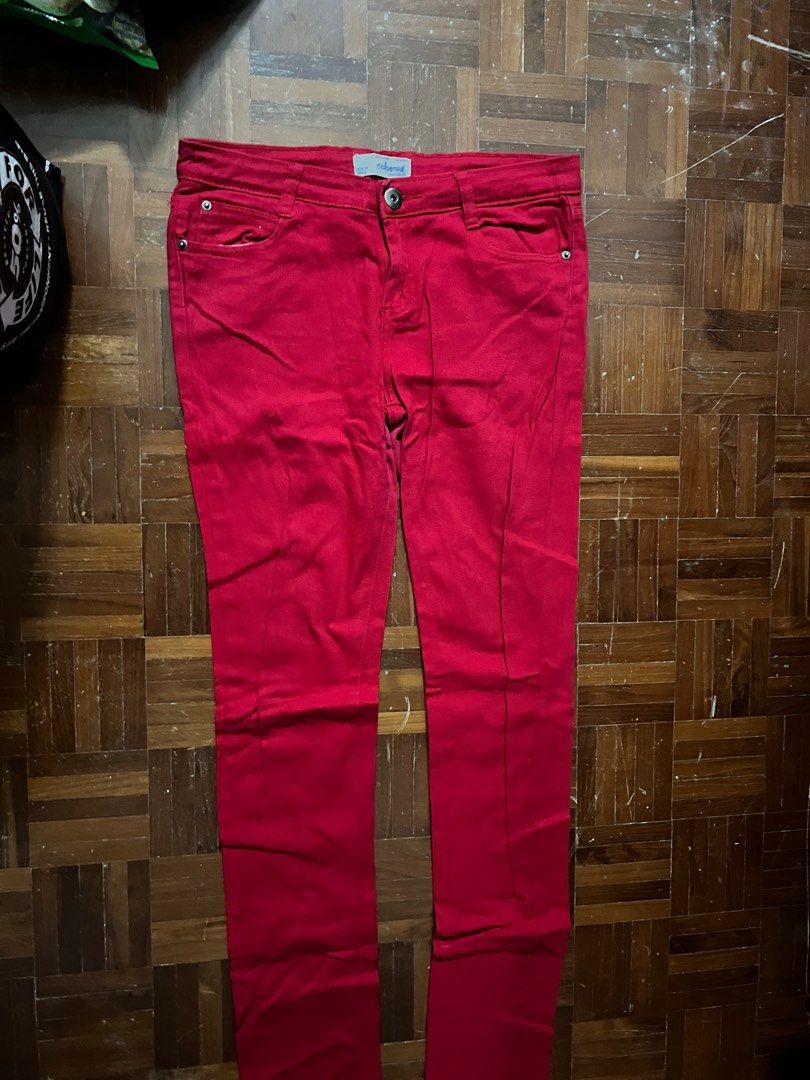 Cotton On Red Jeggings/Jeans, Women's Fashion, Bottoms, Jeans