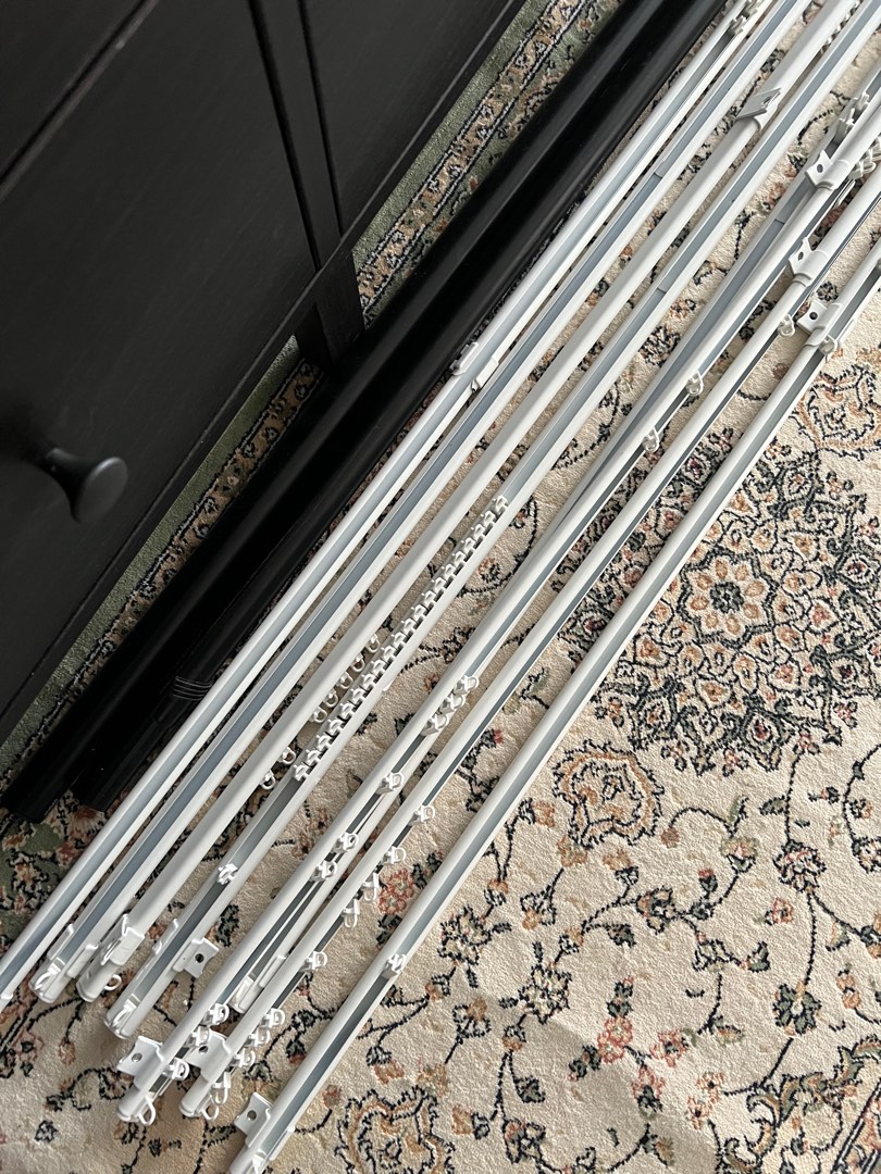 Curtain tracks and rods, Furniture & Home Living, Home Decor, Curtains