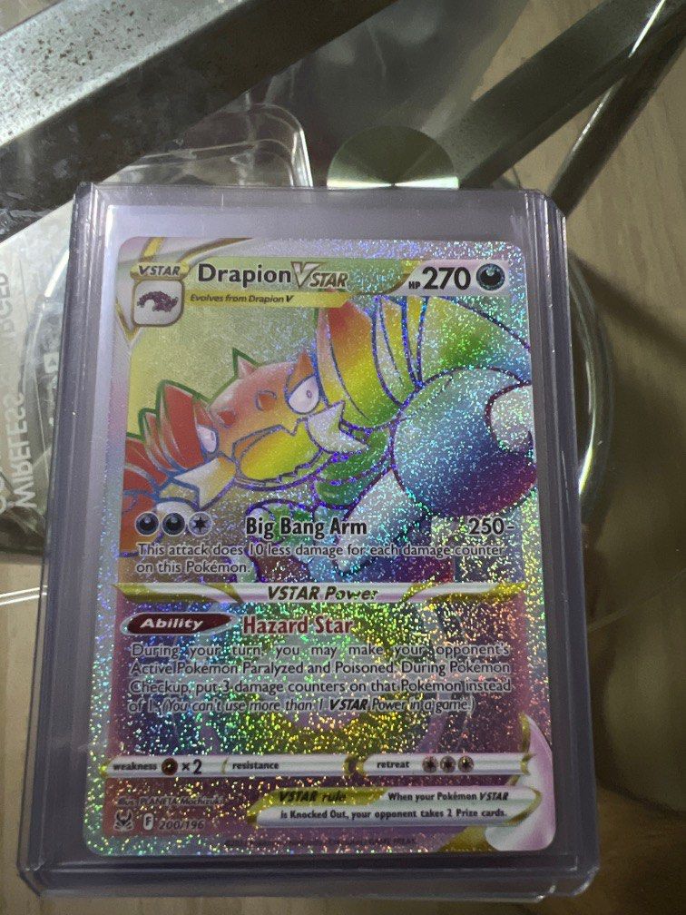 Drapion vstar lost origin rainbow, Hobbies & Toys, Toys & Games on