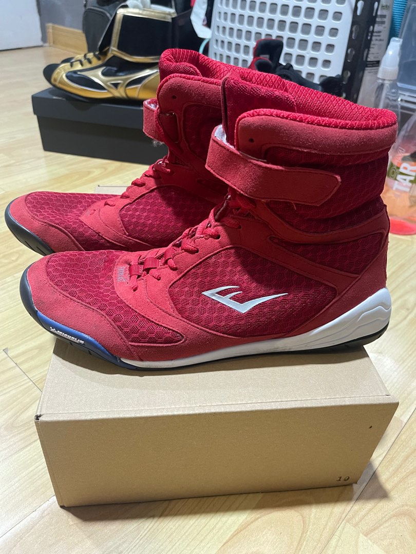 Everlast Elite High Top Boxing Shoes on Carousell