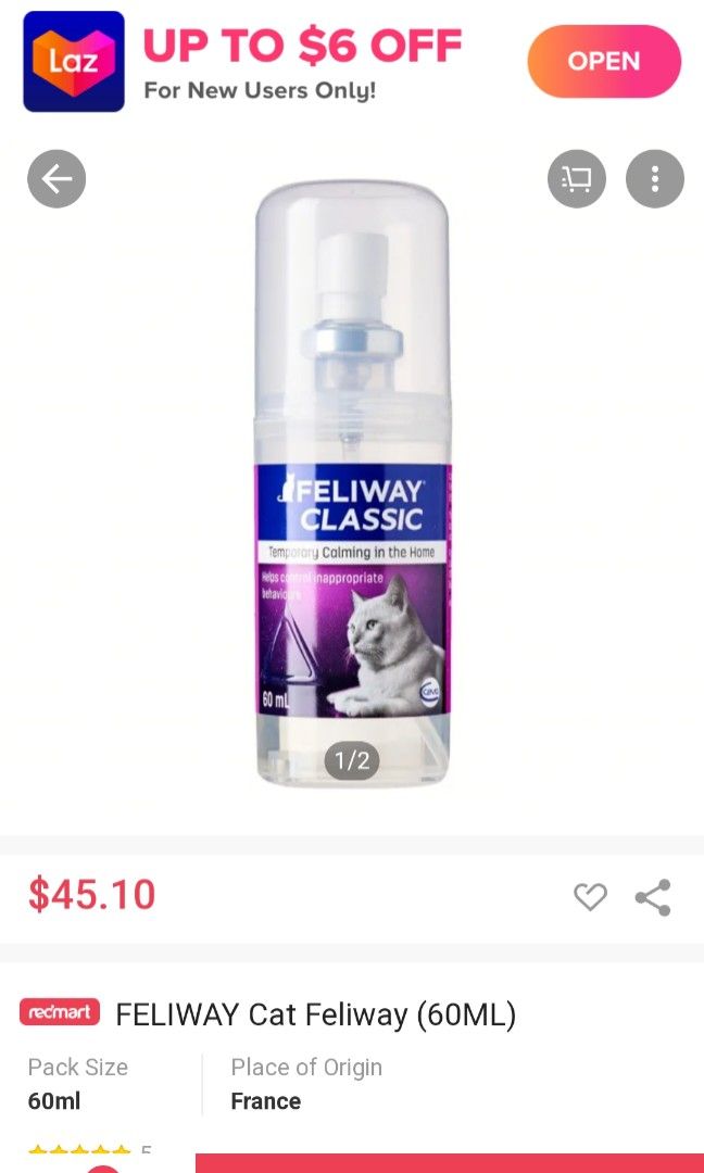 Feliway Classic Anxiety Calming Spray for Cats, Pet Supplies, Homes & Other  Pet Accessories on Carousell