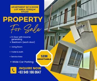FOR SALE 723Sq.m lot area with the 6 Door Apartment-Consolacion, Cebu
