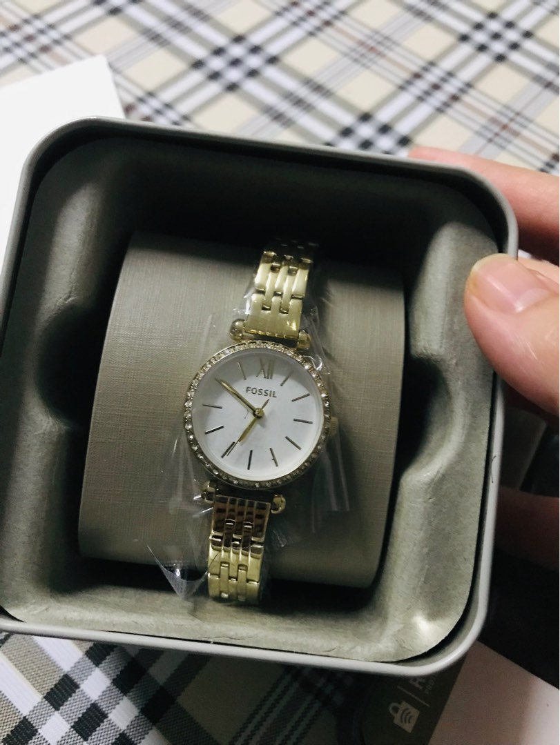 Fossil Women s BQ3498 Tillie Three Hand Gold Tone Stainless Steel