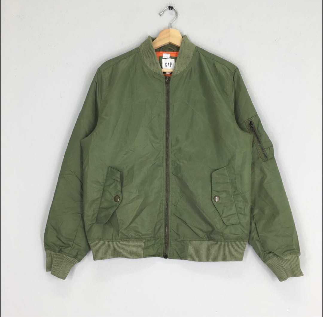 GAP Bomber Jacket Army Green Men s Fashion Coats Jackets and