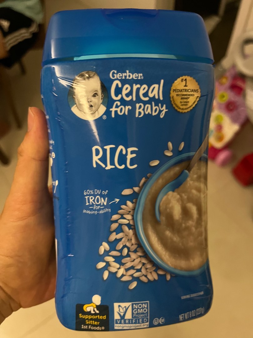 Gerber Cereal Rice, 兒童＆孕婦用品, 護理及餵哺, 護理及餵哺 加固 Carousell