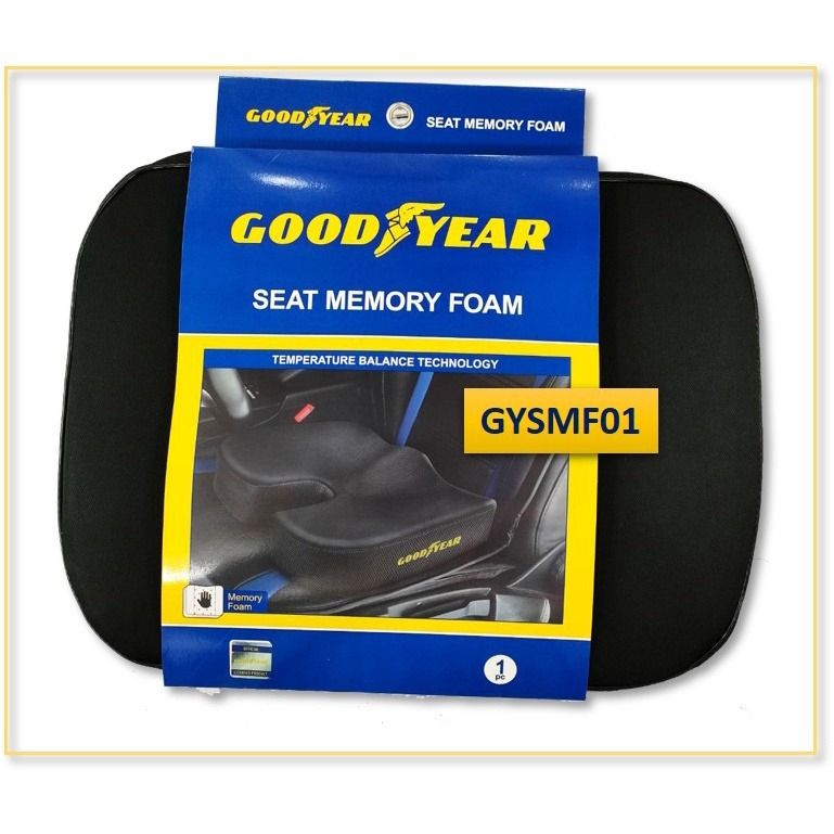 Goodyear Lumbar Support Pillow, Contoured Memory Foam, Office, Car Use 