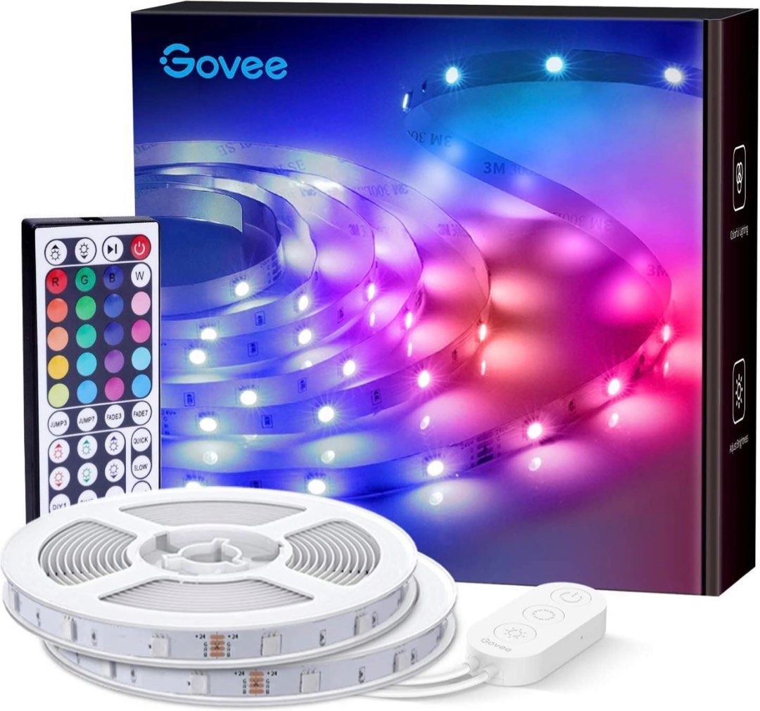 Govee LED Strip Lights, 65.6ft RGB LED Light Strip with Remote