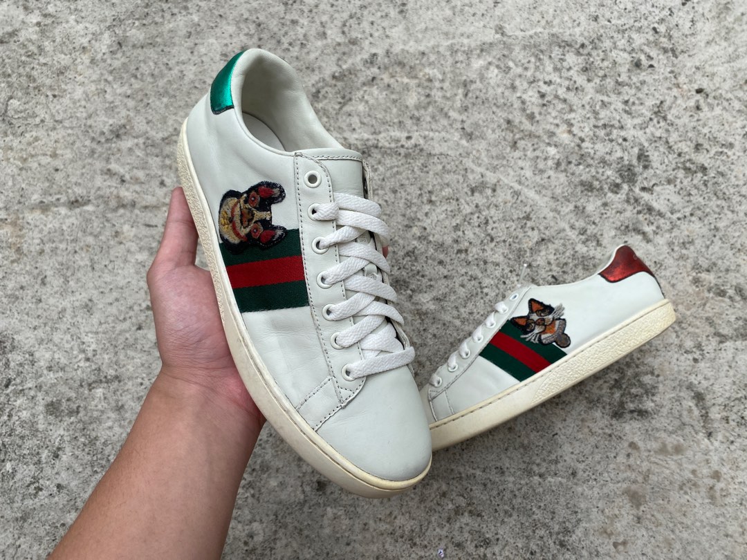 Gucci ACE Cat Dog Women s Fashion Footwear Sneakers on Carousell