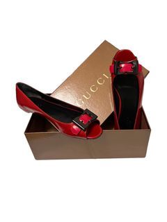 🍒GUCCI平底魚口鞋 size:37.5 / 2F230329-1