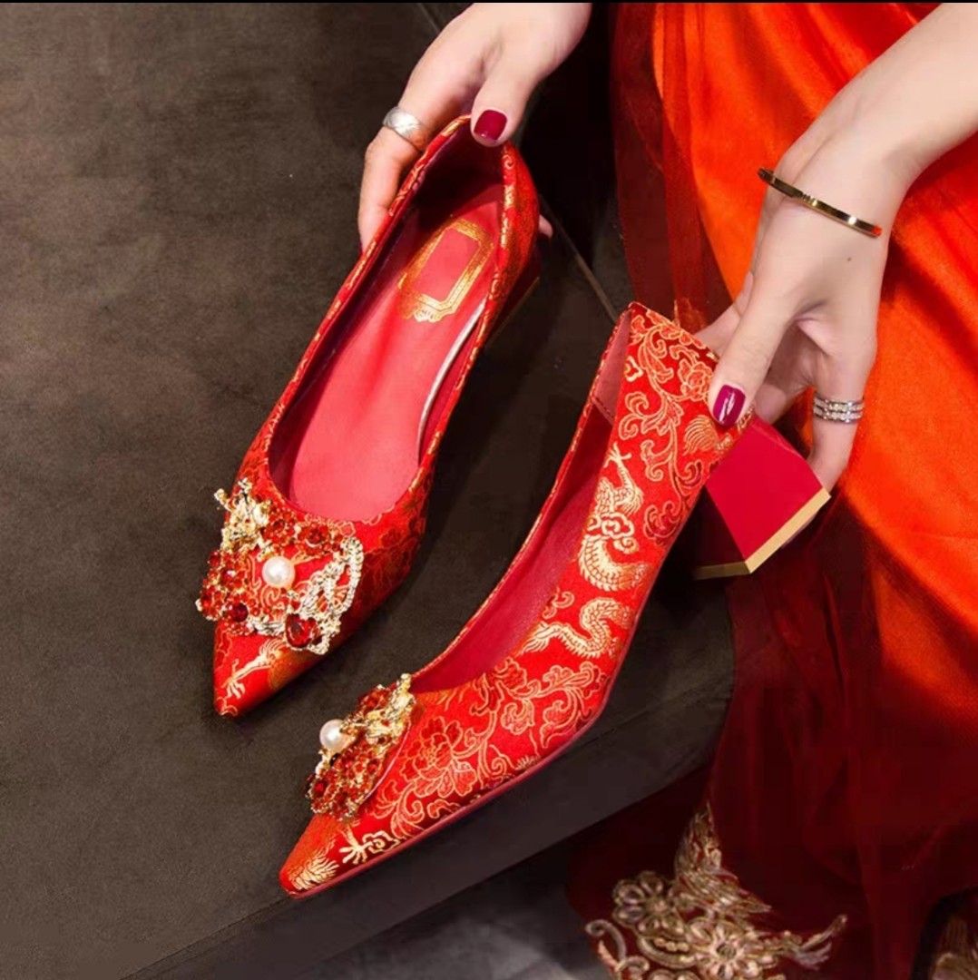 Red footwear for ladies online