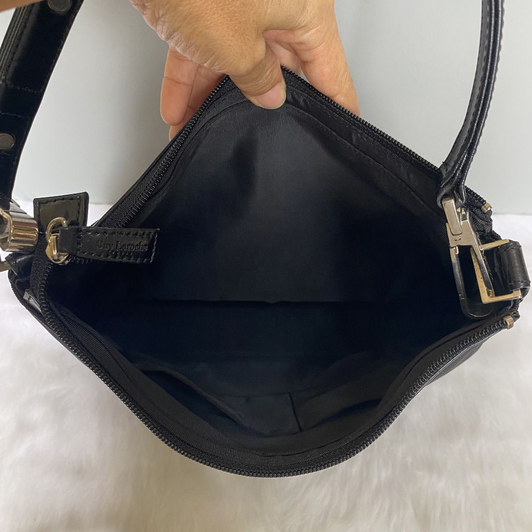 Large GUY LAROCHE Leather/Canvas Tote/Shoulder Bag / Handbag