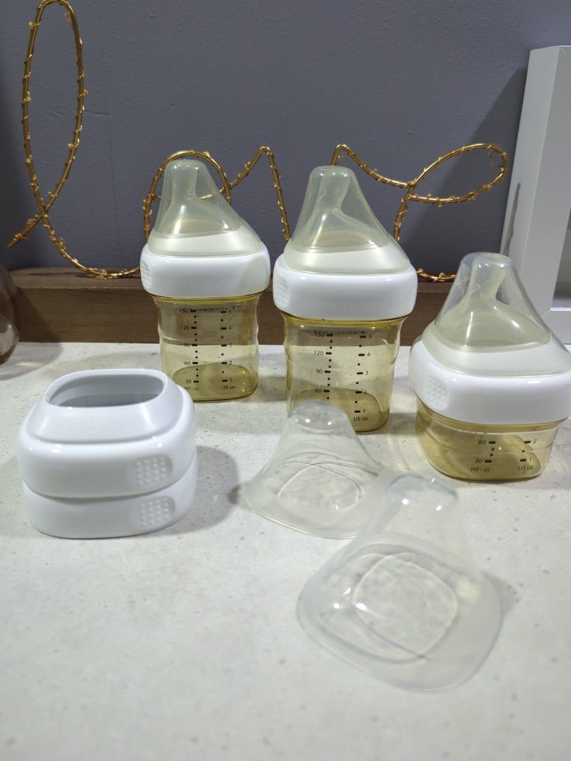 Hegen 0+ and 1+ Teat Bottles, Babies & Kids, Nursing & Feeding, Breastfeeding & Bottle Feeding