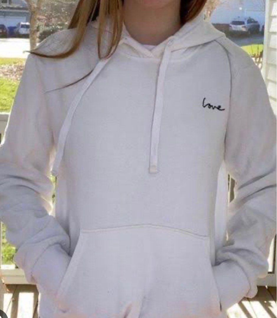 Hu0026M Love Sweatshirt, Women's Fashion, Coats, Jackets and Outerwear on  Carousell