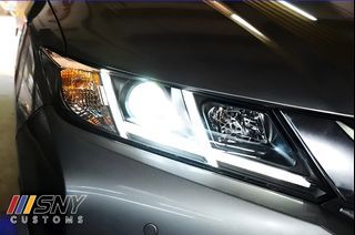 Honda City Projector smoke Headlamps with DRL led 2013 2015 Deferred