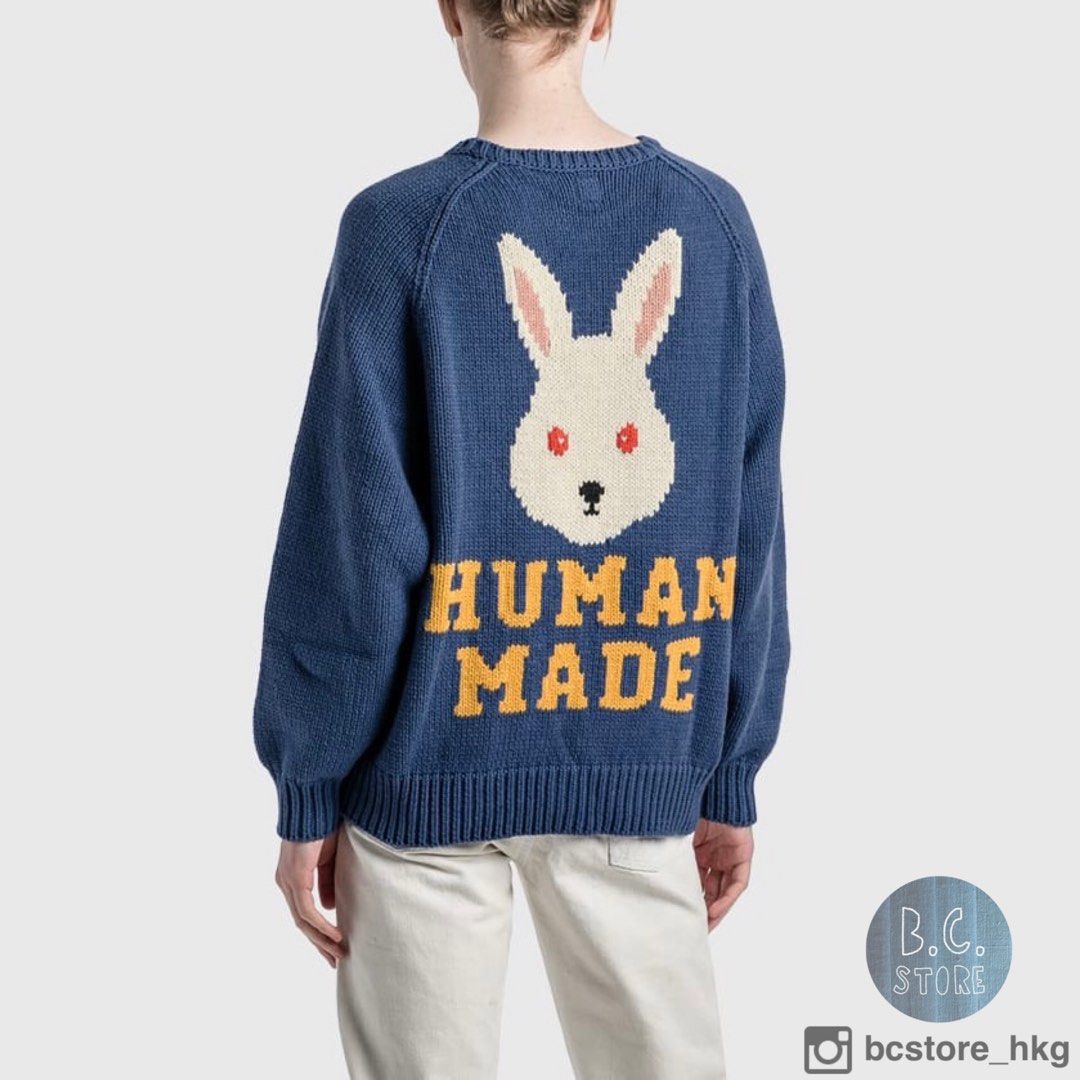 HUMAN MADE RABBIT RAGLAN KNIT SWEATER 22AW, 男裝, 上身及套裝, 衛衣