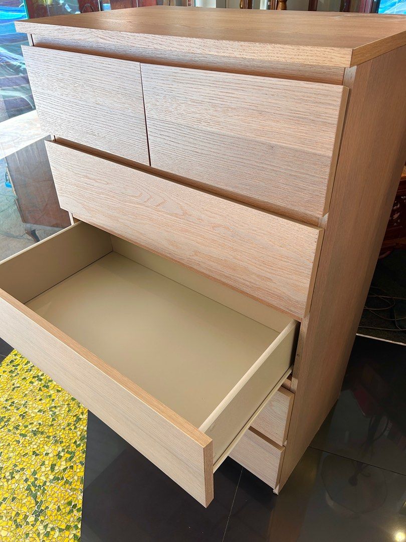 Ikea MALM drawer (6drawers), Furniture & Home Living, Furniture