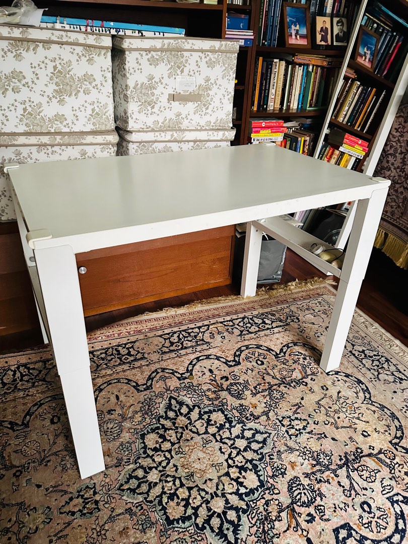 IKEA PAHL Desk, all white, Furniture & Home Living, Furniture, Tables
