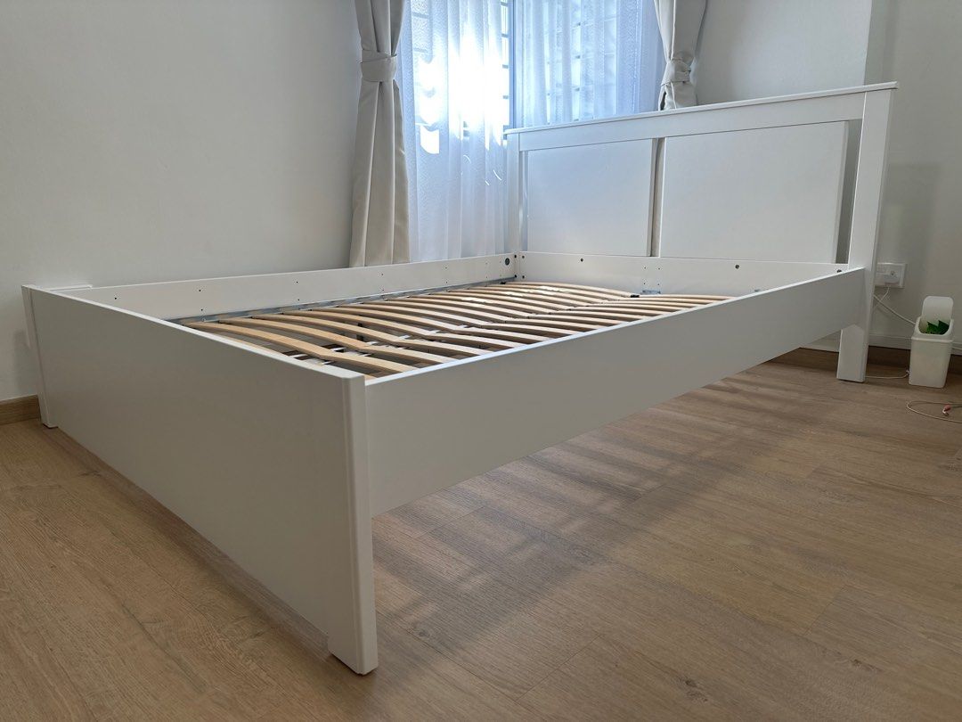 IKEA QUEEN SIZE BED FRAME ( USED ONE MONTH ONLY), Furniture & Home