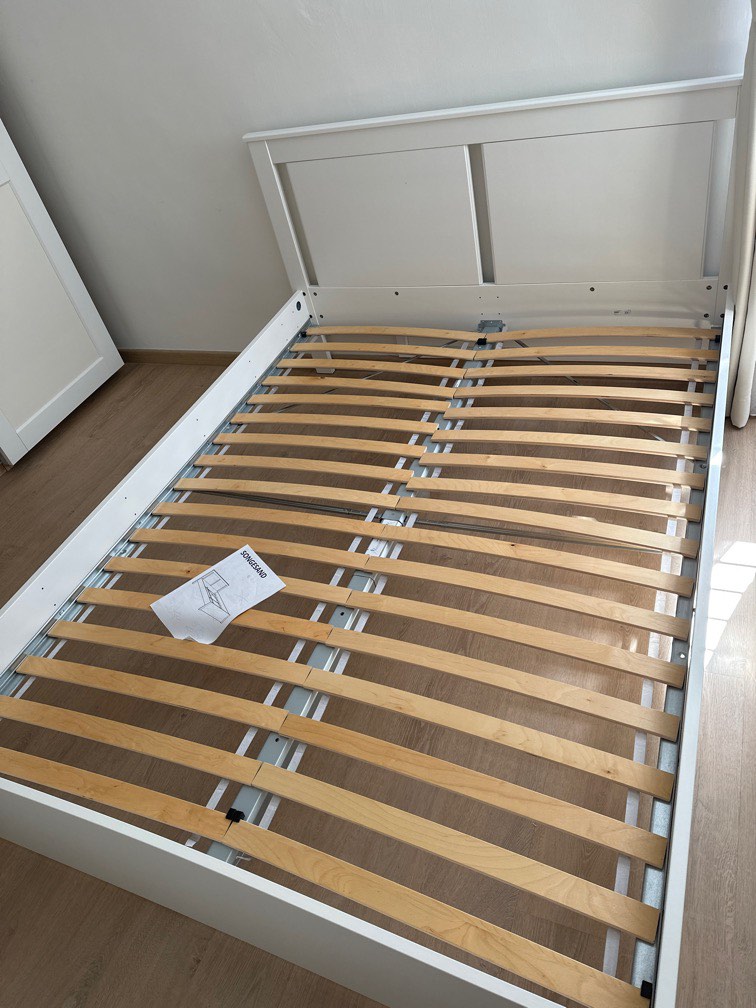 IKEA QUEEN SIZE BED FRAME ( USED ONE MONTH ONLY), Furniture & Home