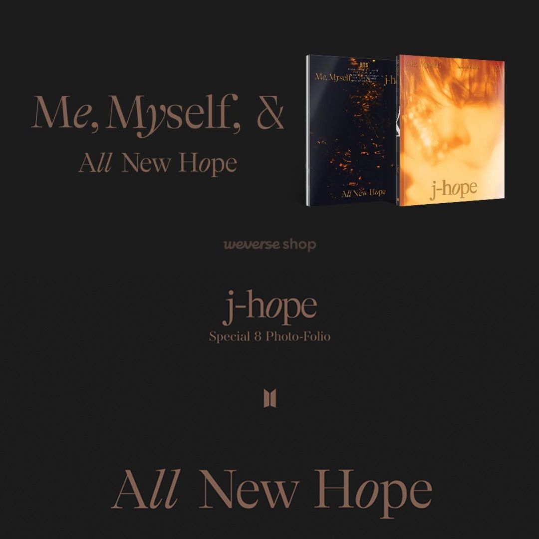 J-hope(BTS) Special 8 Photo-Folio Me, Myself, and j-hope ‘All New Hope’ 寫真書  韓國代購 免運