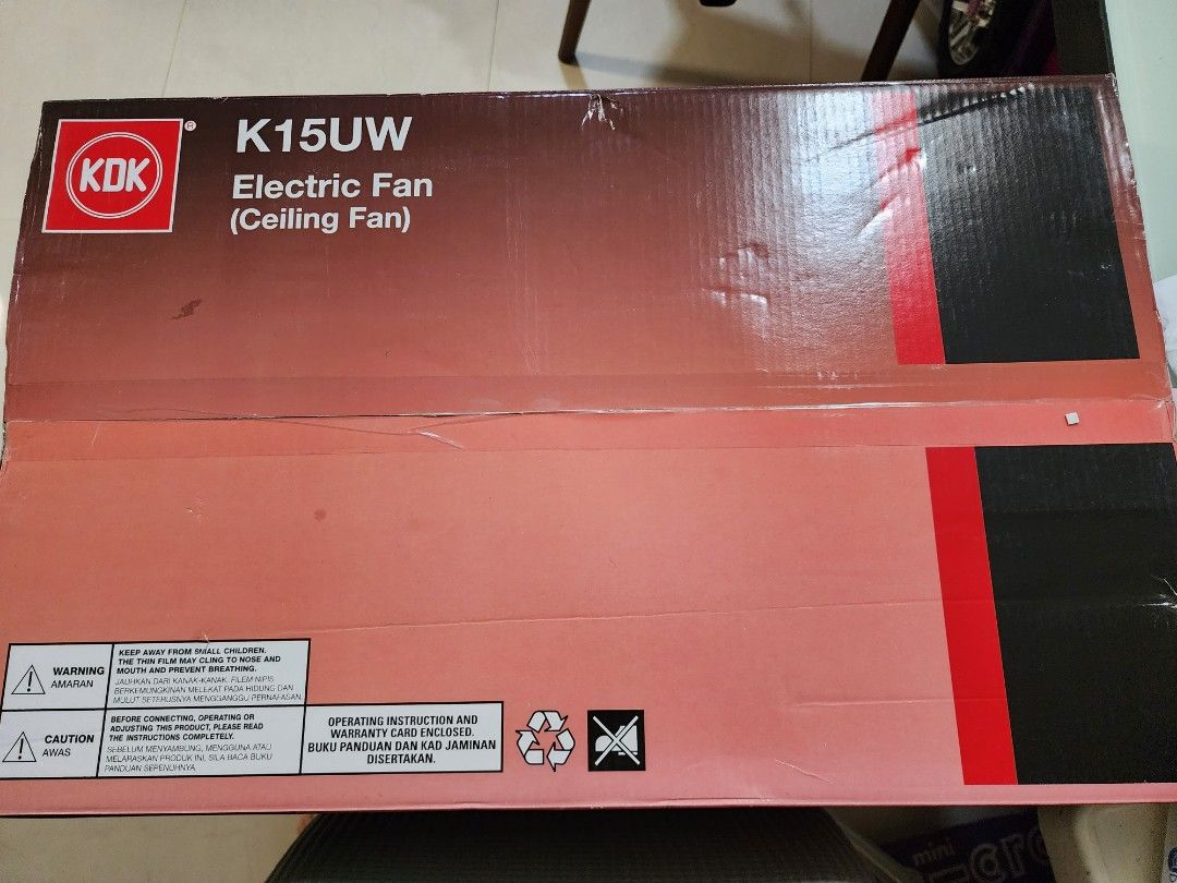 KDK LED Ceiling Fan (bought from JB), Furniture & Home Living, Lighting