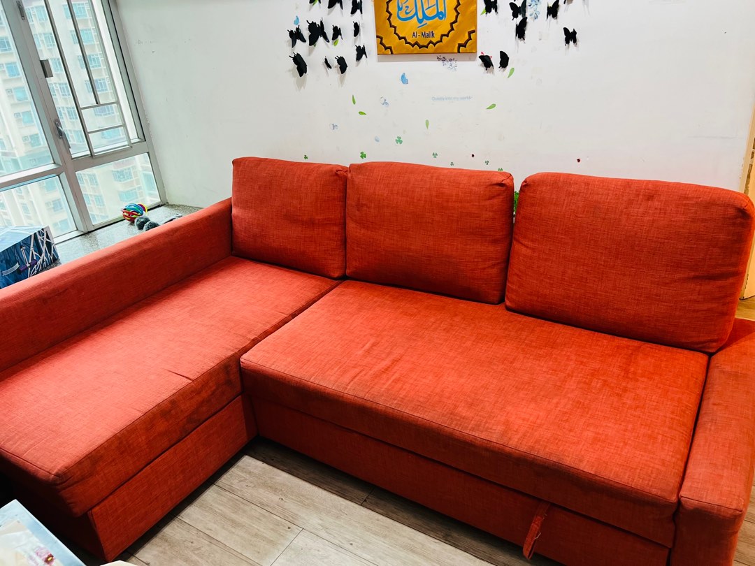 L shape sofa bed, 傢俬＆家居, 傢俬, 梳化 Carousell