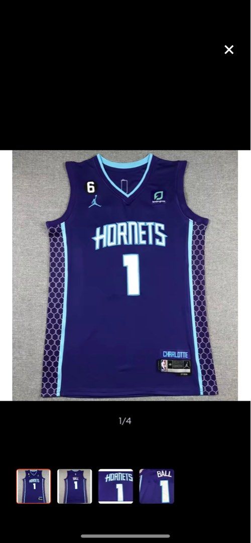 Charlotte Hornets Jordan Statement Edition Swingman Jersey - Purple -  LaMelo Ball - Unisex