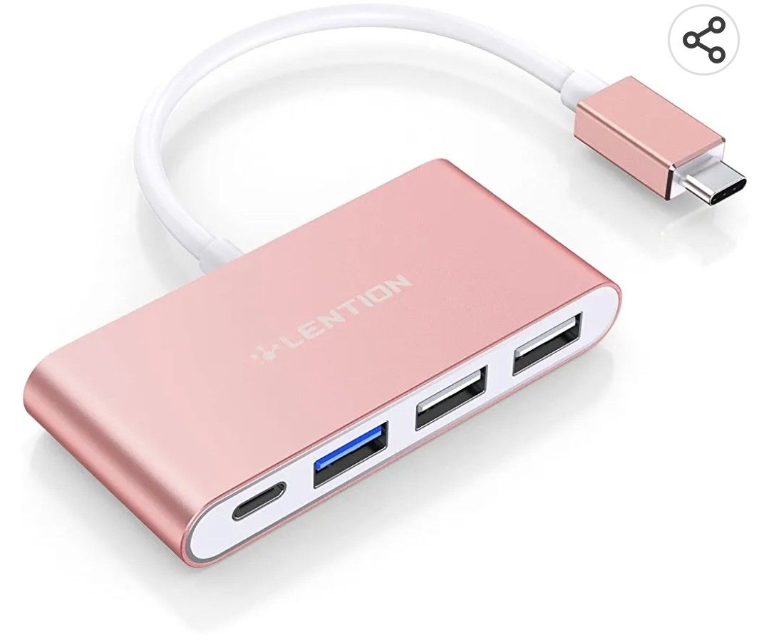 LENTION 4in1 USBC Hub with Type C, USB 3.0, USB 2.0 Compatible 2023