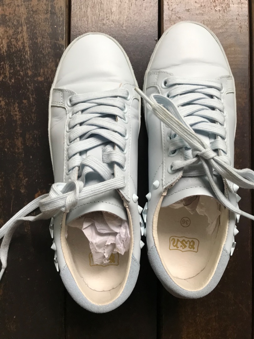 Light blue ASH full leather sneakers