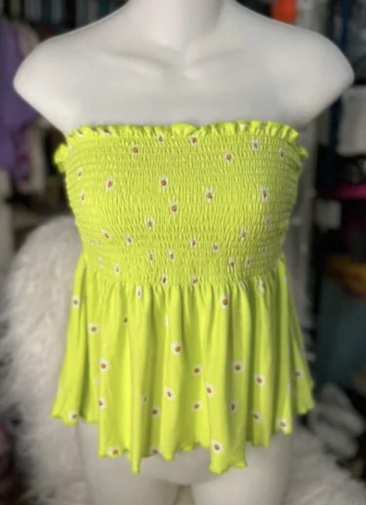Lime Green Tube Top on Carousell