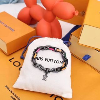 LV x YK Monogram Chain Bracelet - Luxury S00 Red