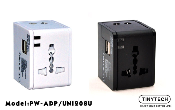 MARTECH UNIVERSAL TRAVEL ADAPTER WITH 2 USB 5V 2.1A, Computers & Tech ...