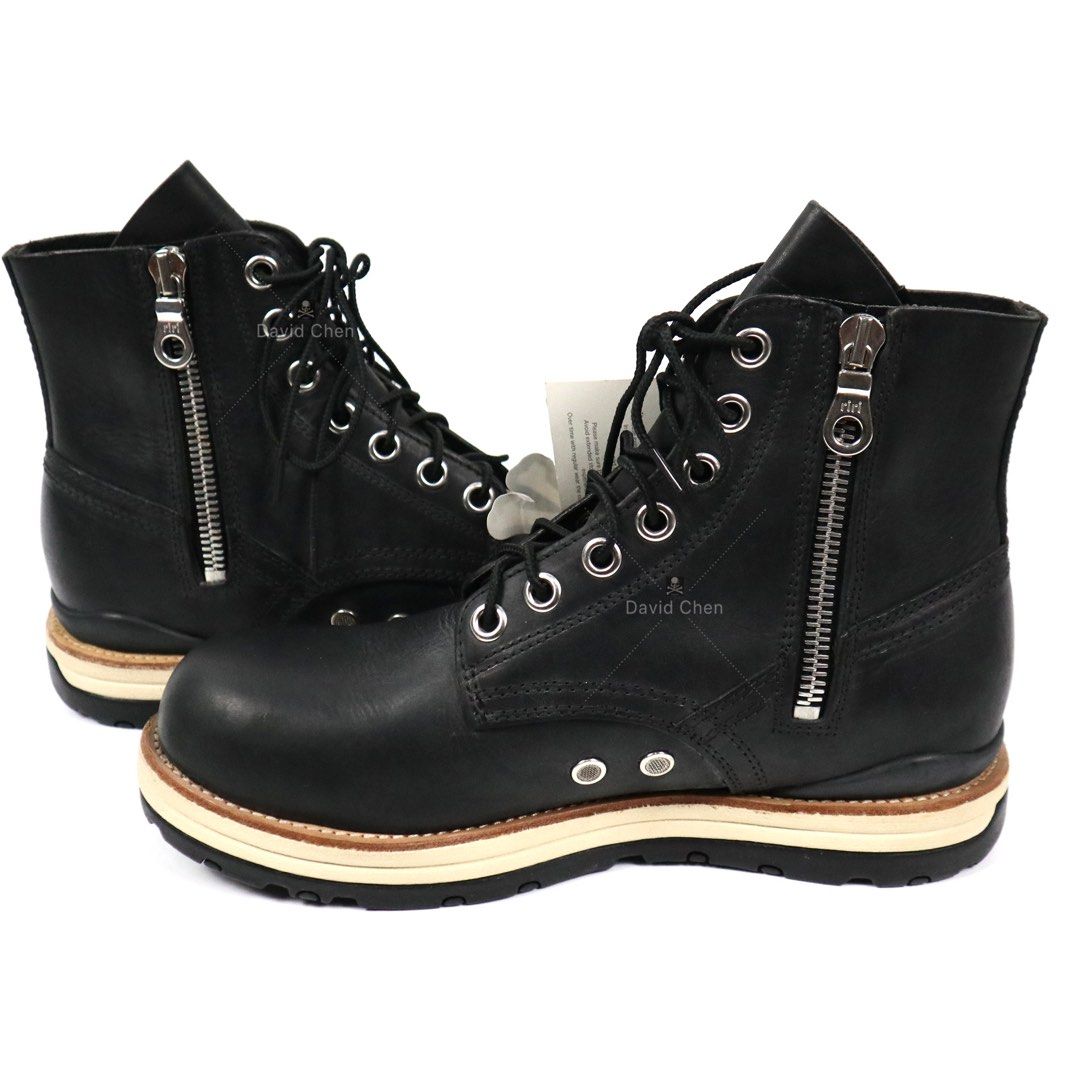 Mastermind Japan MMJ 12AW Neworder x Visvim 7hole 黑色高筒Boot, 男
