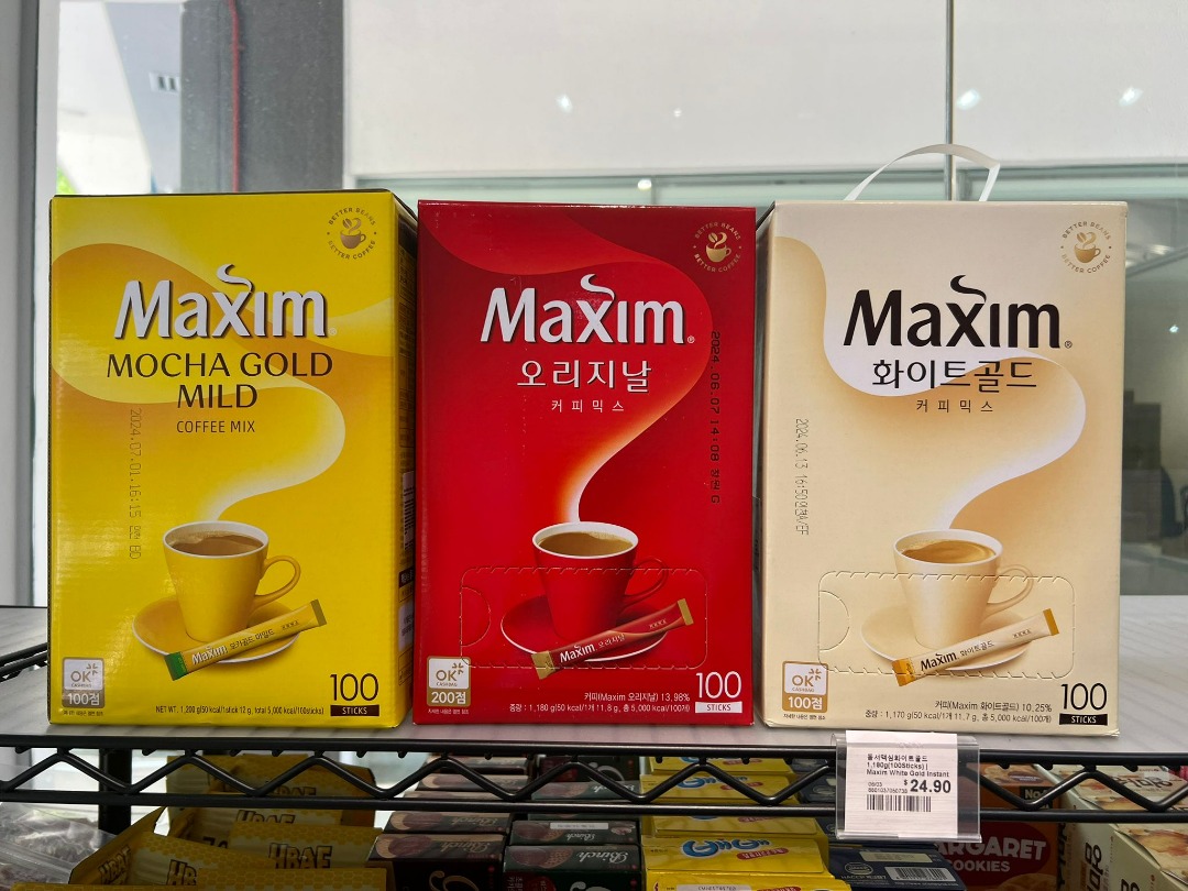 Maxim Korean Coffee Mix Sticks, Food & Drinks, Beverages on Carousell