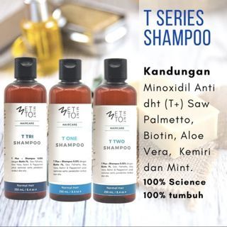 METTOMINT T Series T-TRI Minoxidil Saw Palmetto Shampoo Penumbuh Rambut