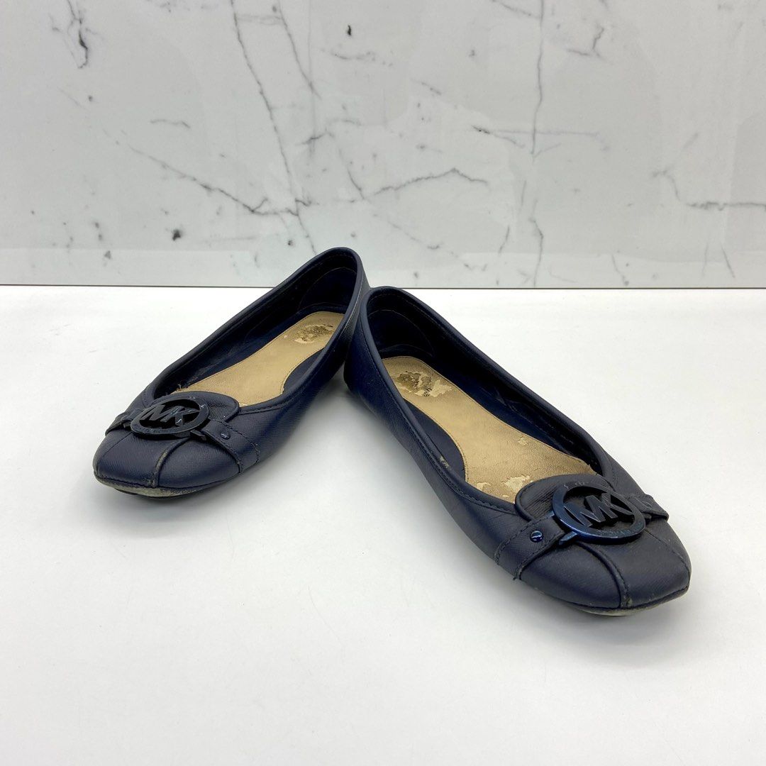 Michael kors navy flats cheap