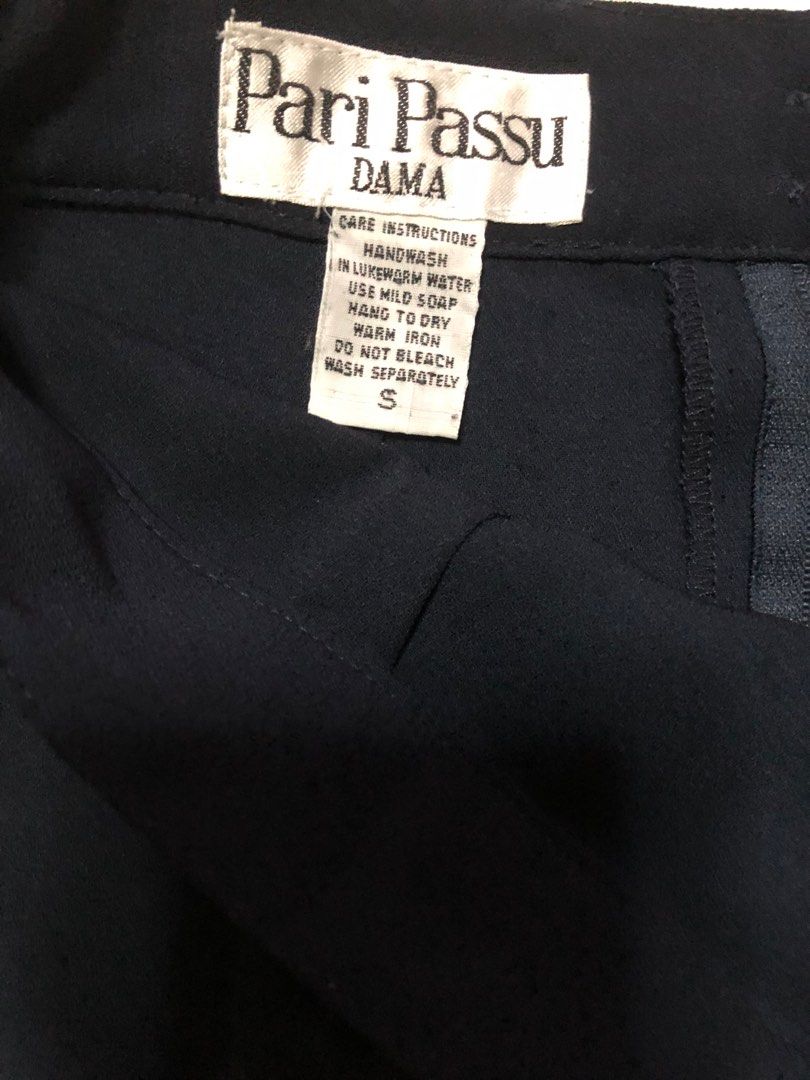 Navy A line skirt (Category: Skirts) located in Mandaluyong City. Submitted by applebss (Listing ID 1223685216, Image 2). Description: Navy A line skirt. Run small. Label S but actually XS to XXS Fits 24-25 inch waist.