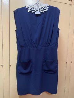Navy Blue Office Dress