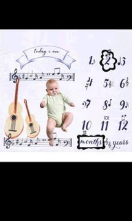 Newborn Baby Monthly Growth Milestone Blanket Photography Props or Backdrop