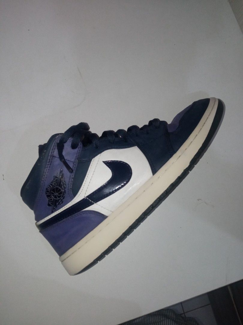 nike air jordan 1 mid obsidian sanded purple
